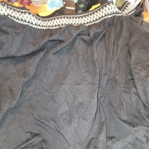 Crinkle Smocked off the shoulder top